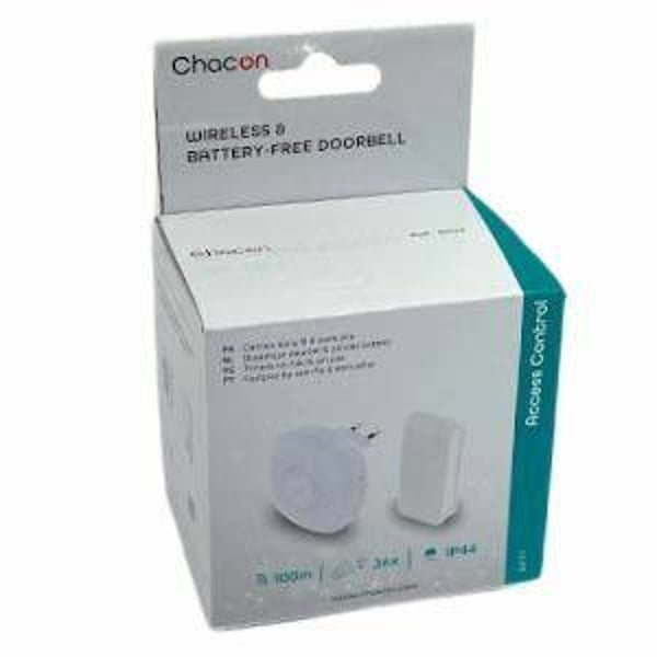 DRAADLOZE DEURBEL 100M PLUG-IN ZONDER BATTERIJ WIT