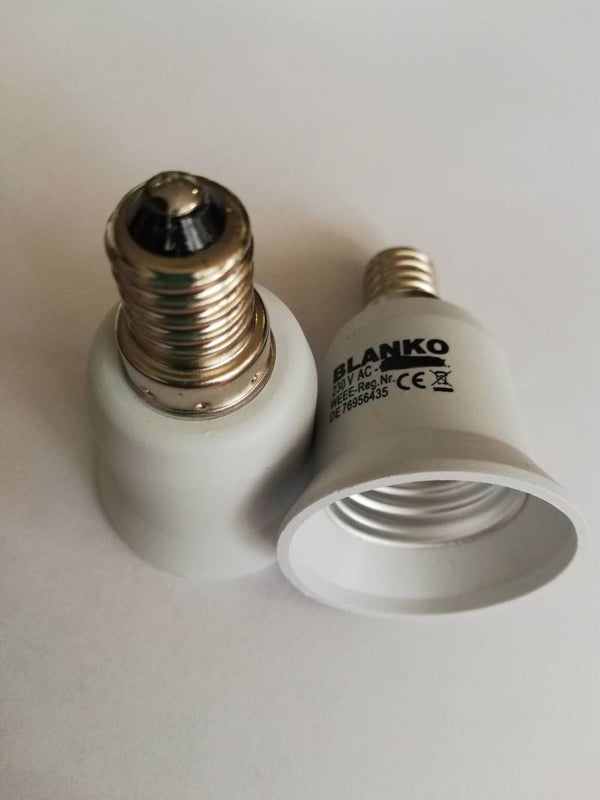 Keramische E14 naar E27 adapter