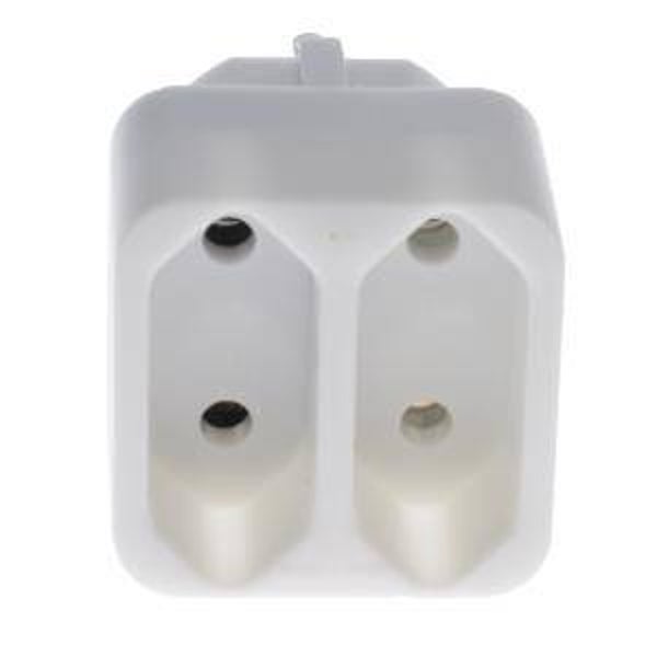 Randaarde stekkeradapter 2 x euro wit