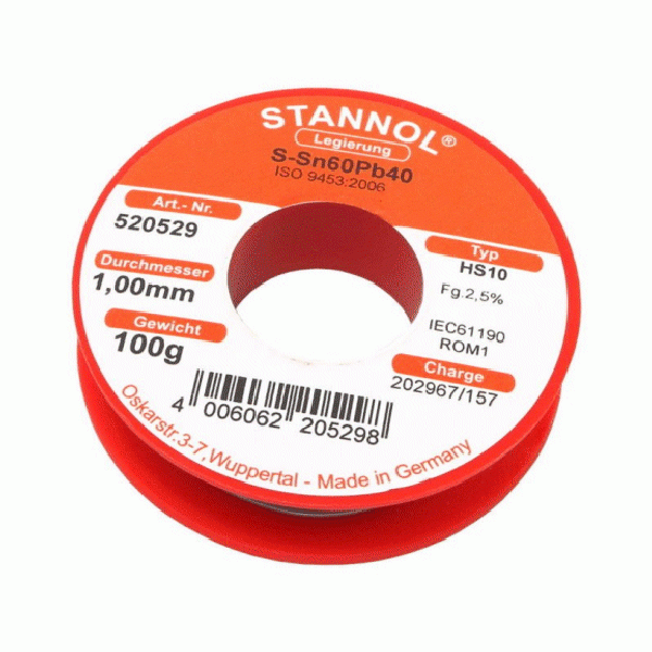 ROL SOLDEERTIN 1.0MM 100GRAM 60-40