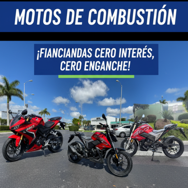 Motos de combustión financiadas, motorinas, bici motos y bicicletas eléctricas