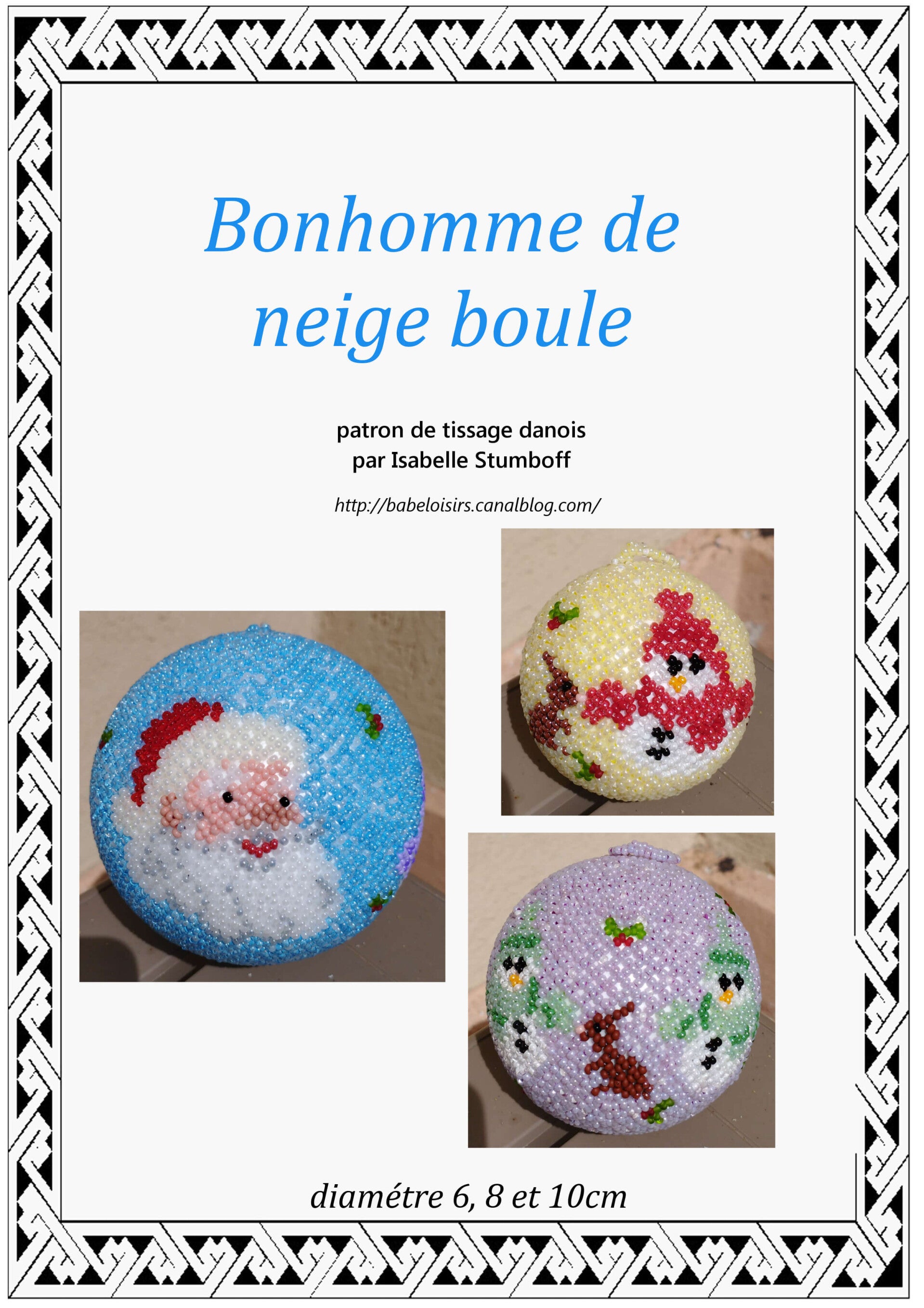 patron tissage danois bonhomme de neige