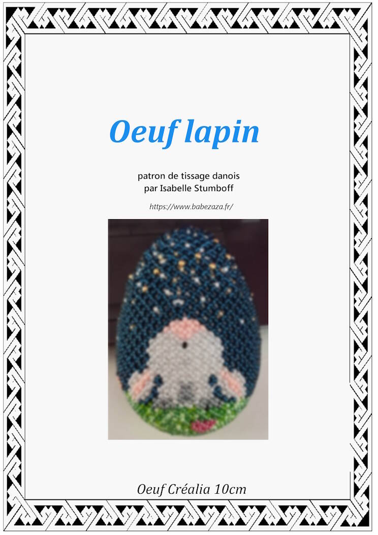 patron tissage danois oeuf 