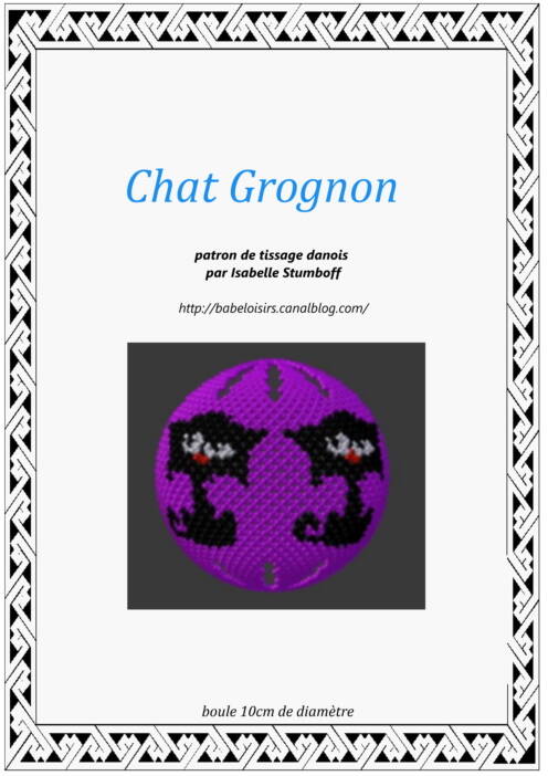 patron tissage danois chat