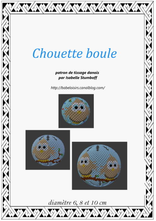 patron tissage danois chouette