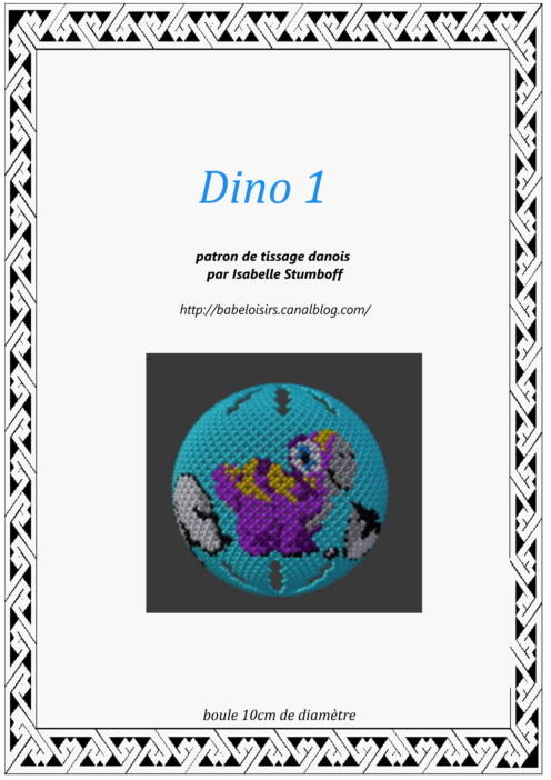 patron tissage danois dinosaure