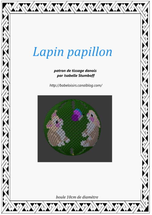 patron tissage danois lapin