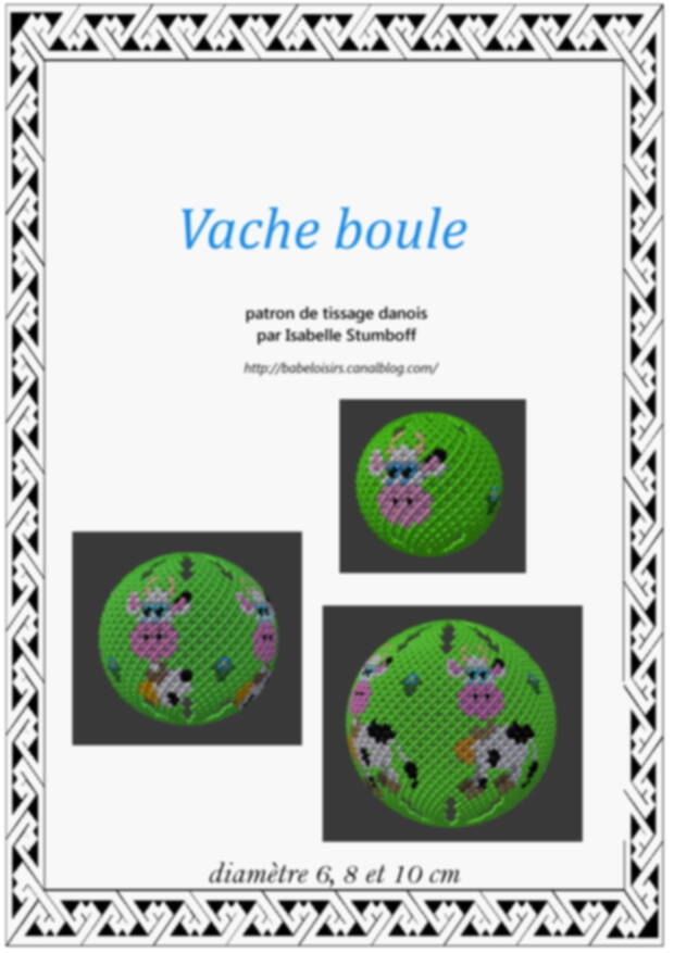 patron tissage danois vache