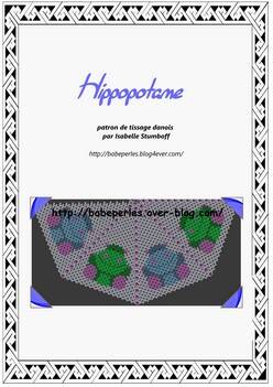 patron tissage danois hippopotame