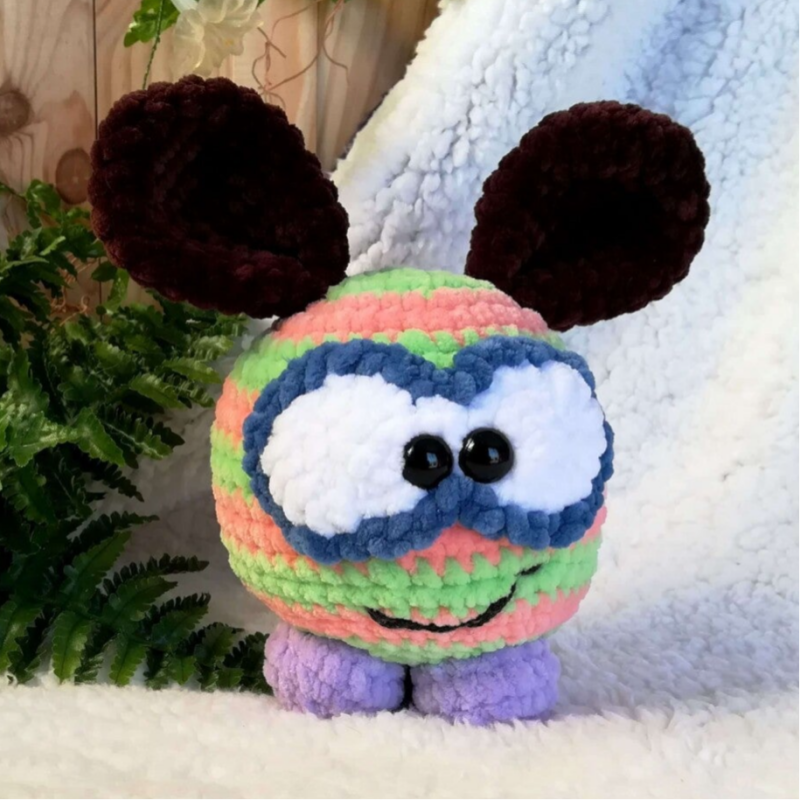 peluche boule velours