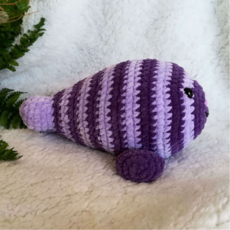 doudou bébé phoque velours