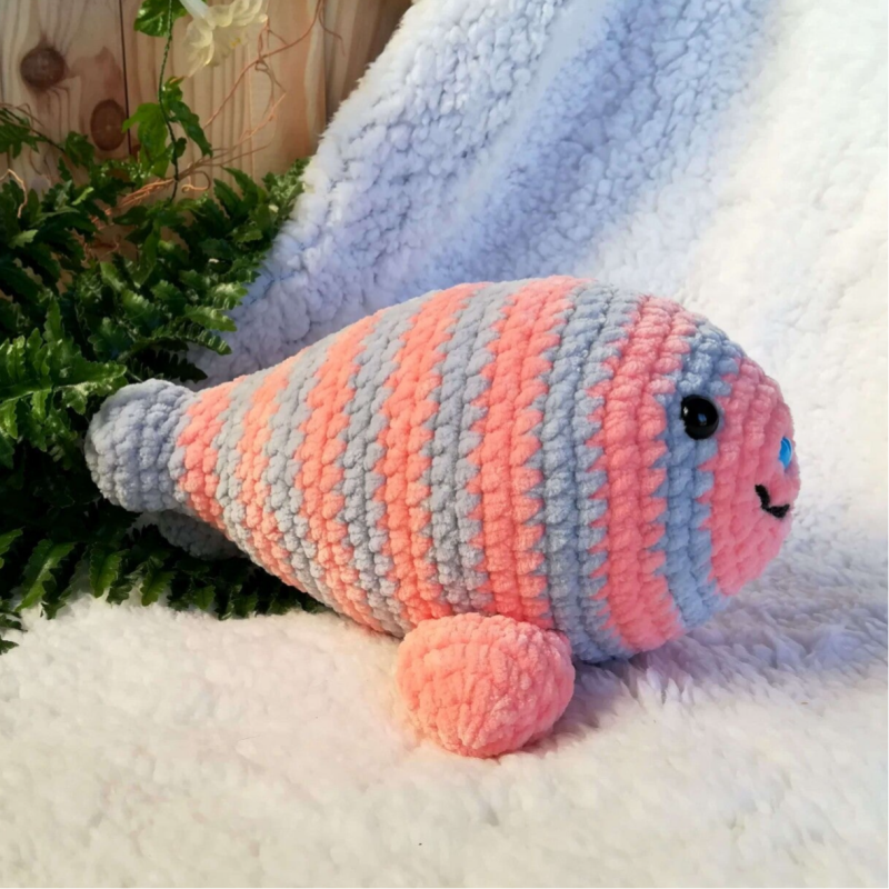 doudou bébé phoque velours