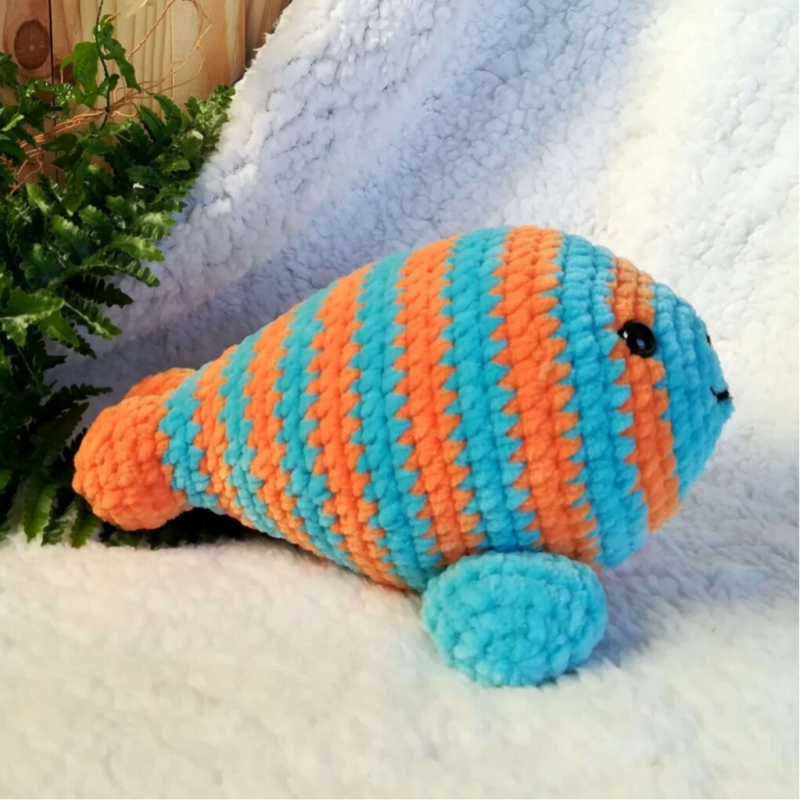 doudou bébé phoque velours