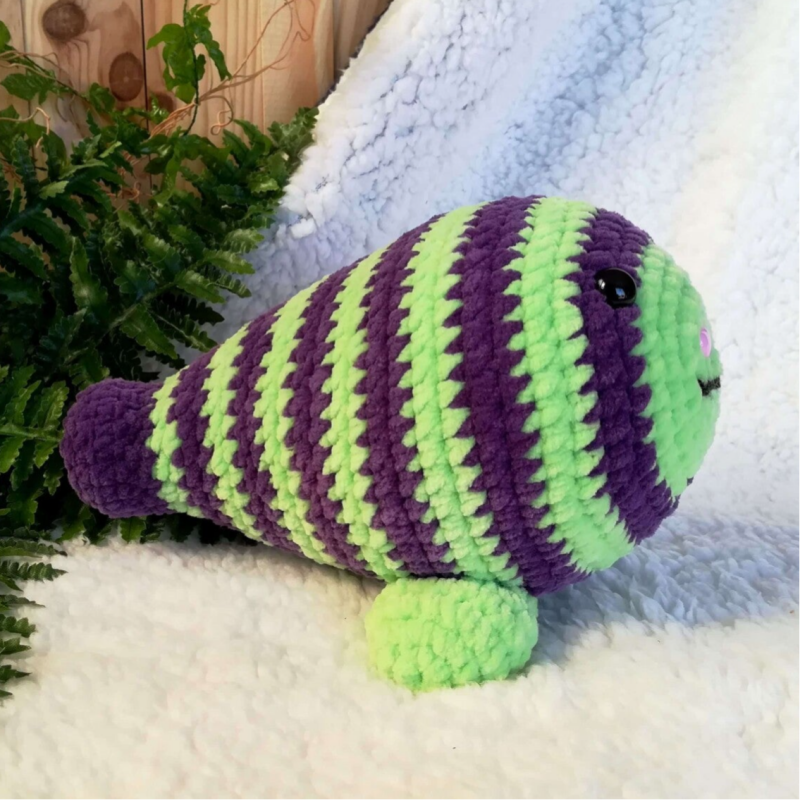 doudou bébé phoque velours