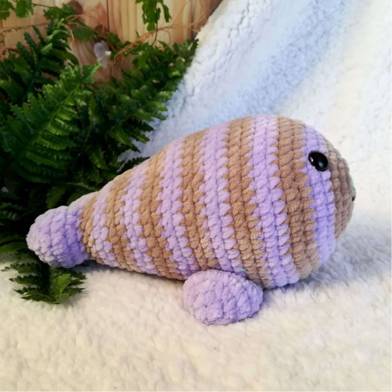 doudou bébé phoque velours