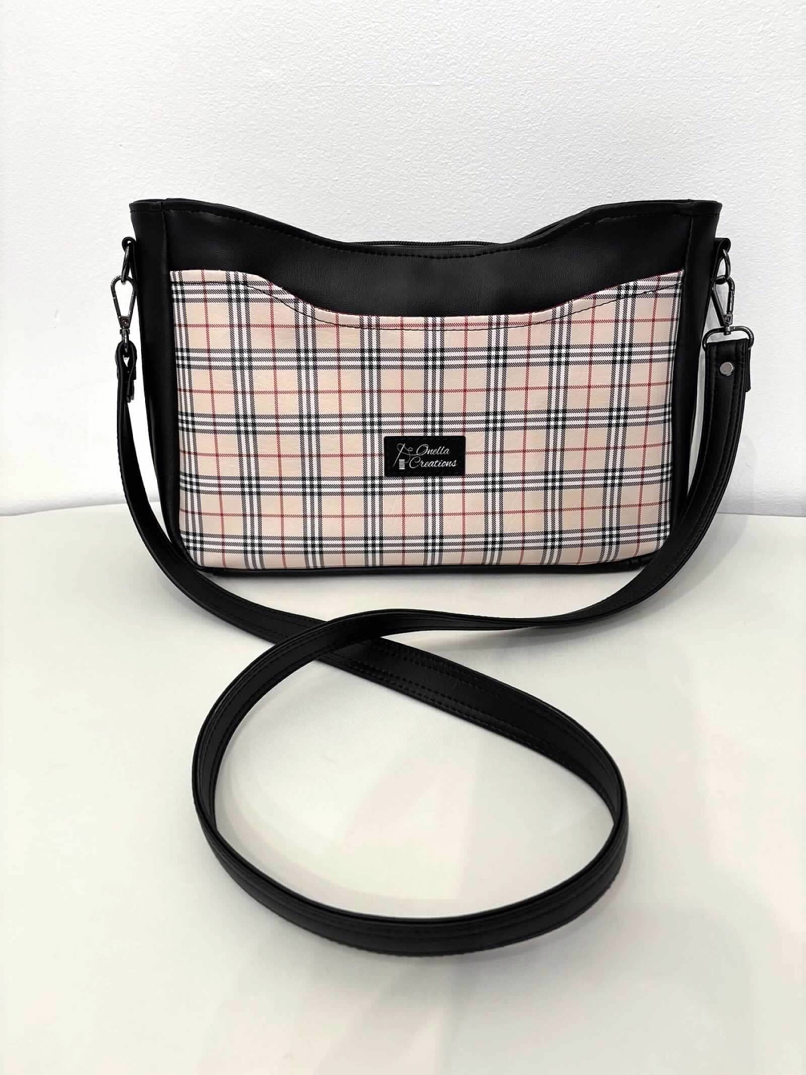 Plaid and Black Kiana Handbag