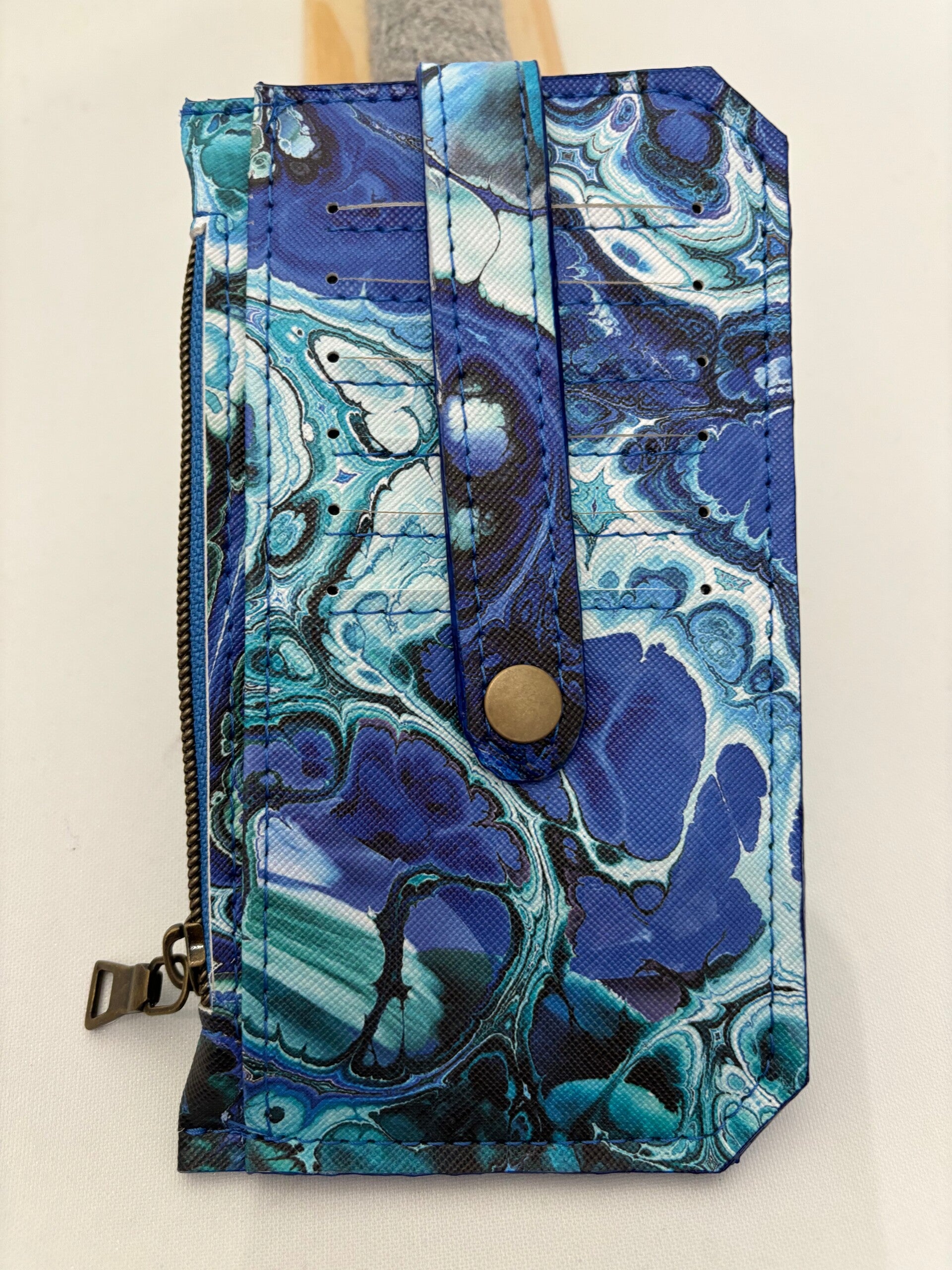 Marbled Blue Slim Pocket Pal Wallet
