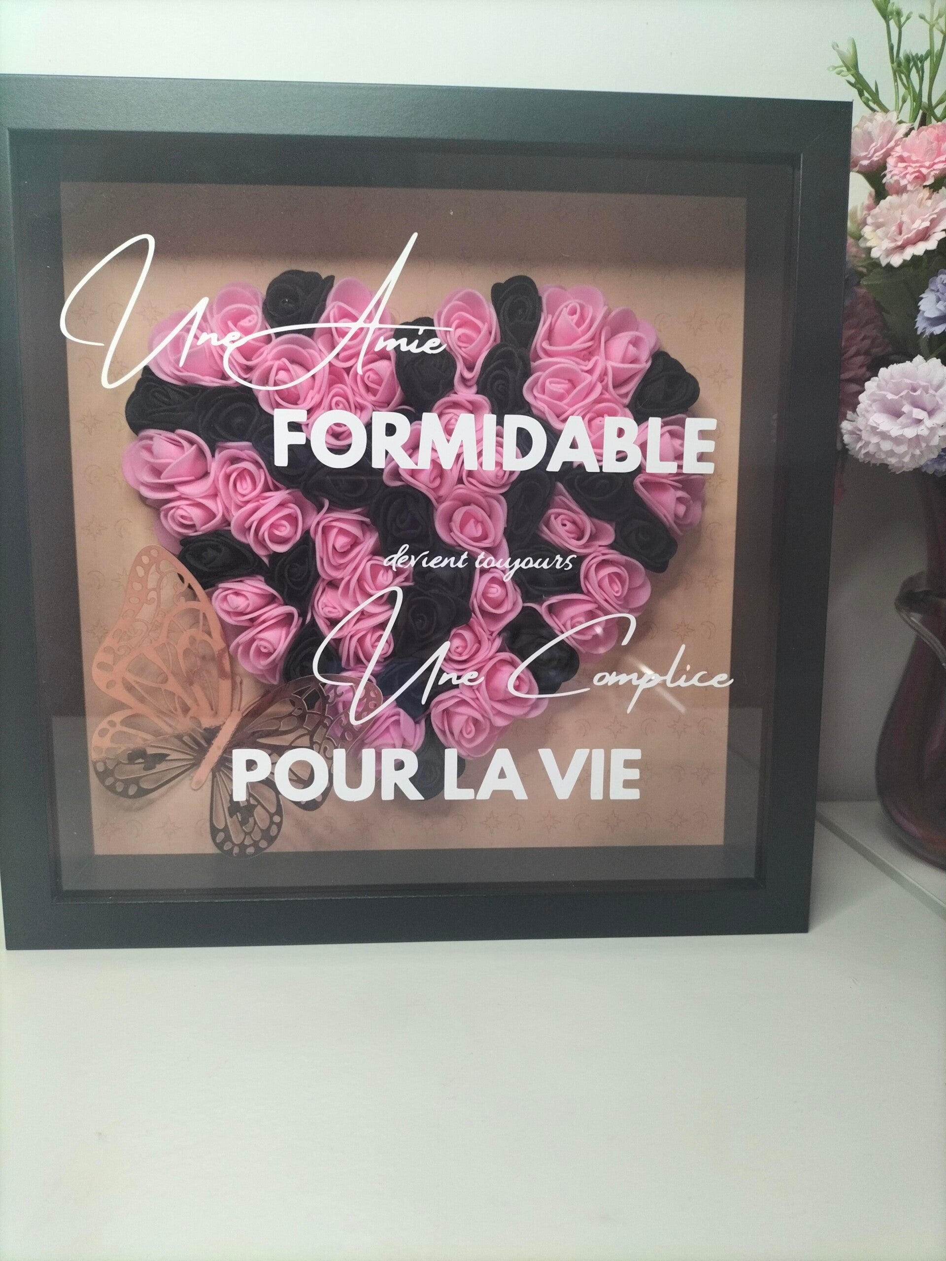 Cadre décoratif “Amitié éternelle” 25x25