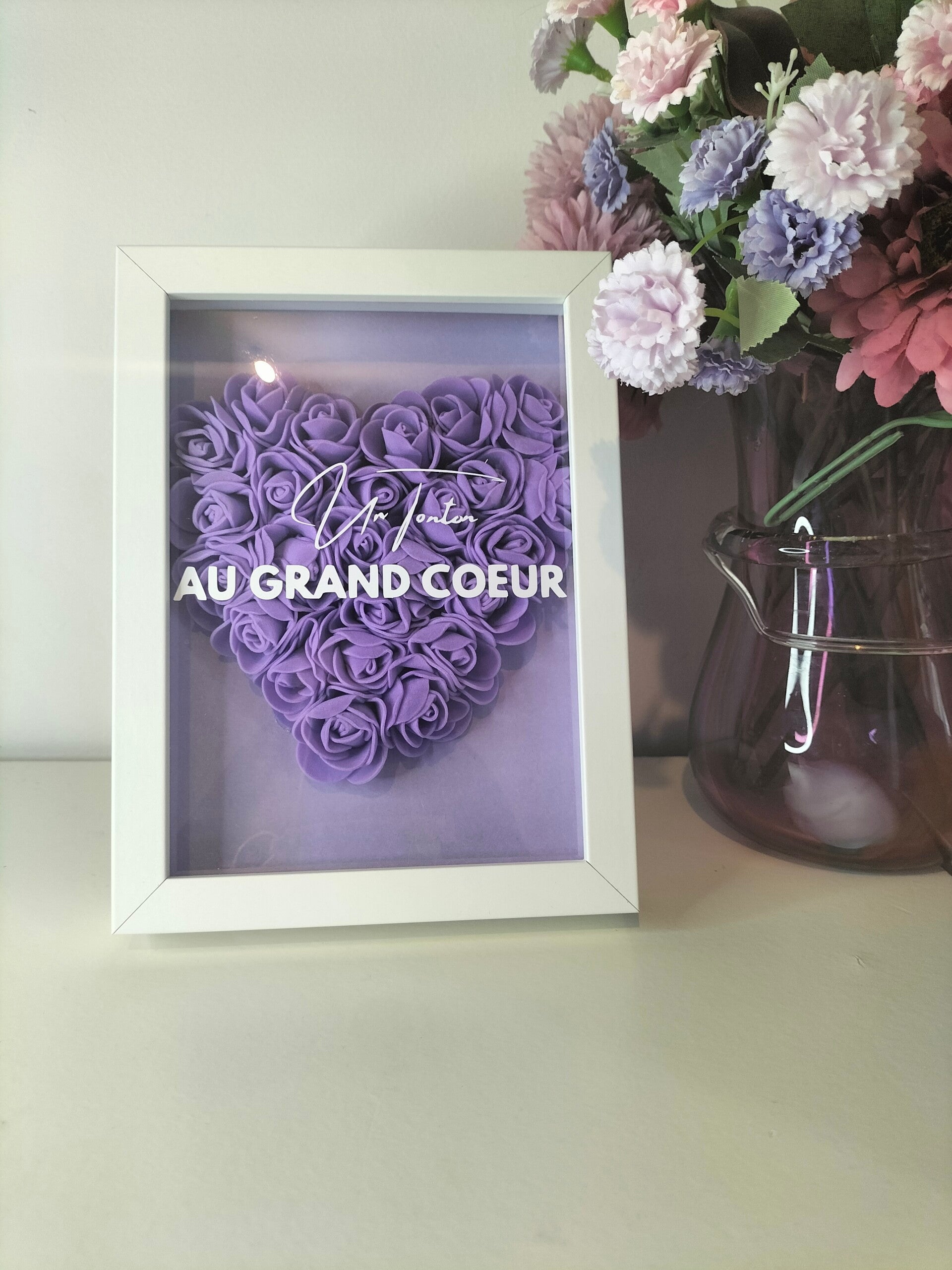 Cadre « Un Tonton au grand cœur 20x15