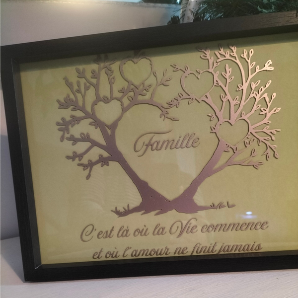 Cadre "arbre de vie" 4 personnes
