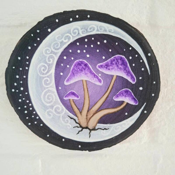 beschilderde schijf - the shroommoon