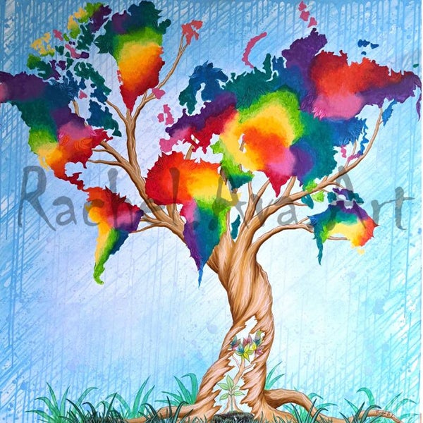artprint - Worldmaptree