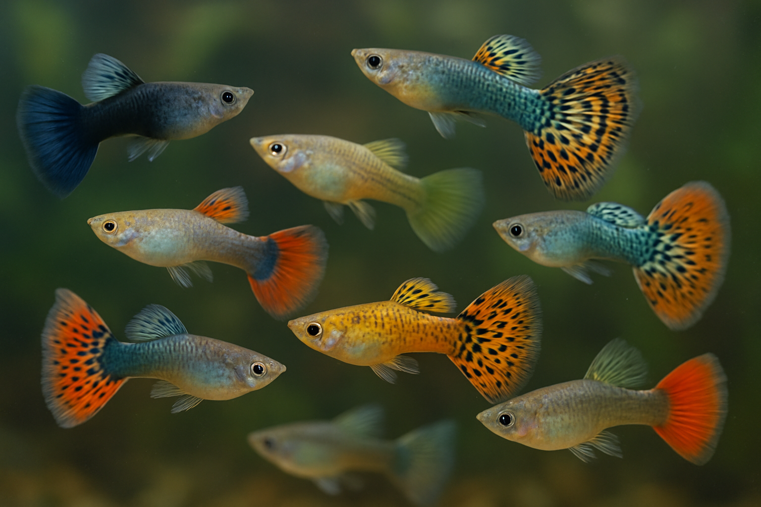 Guppy mix 1man+3vrouwen