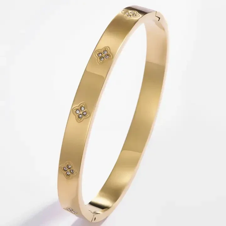 armband in roestvrij staal goudkleurig