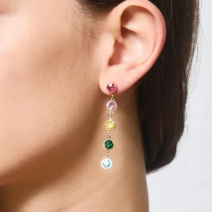 kleurrijke hangende oorbellen 124AQ210