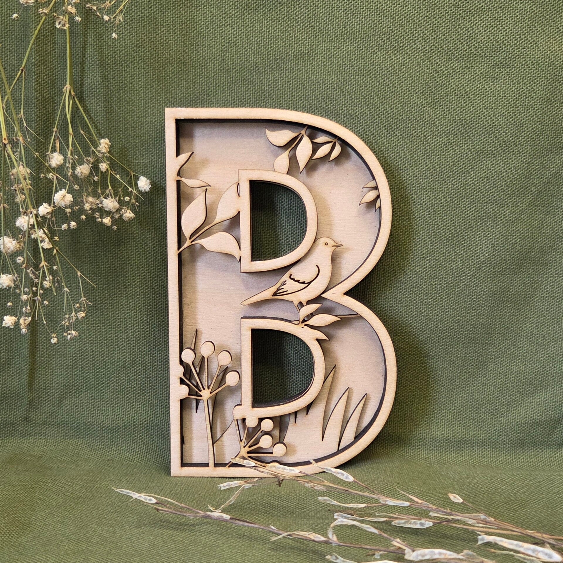 Houten 3D Letter -B-