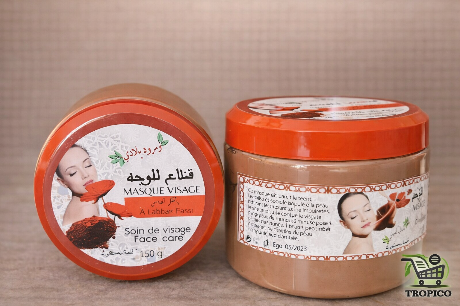 Masque visage à l'Aker Fassi