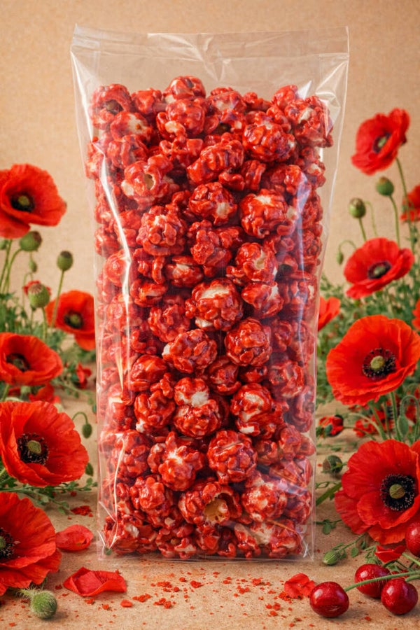Popcorn saveur coquelicot