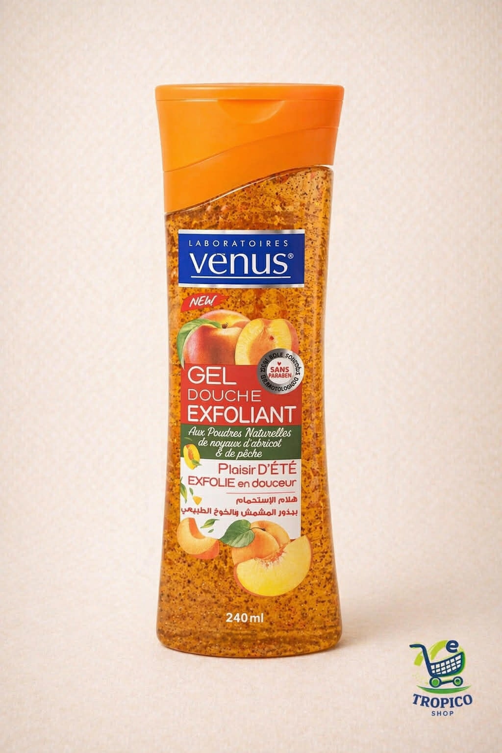 Gel douche exfoliant Abricot & Pêche Vénus