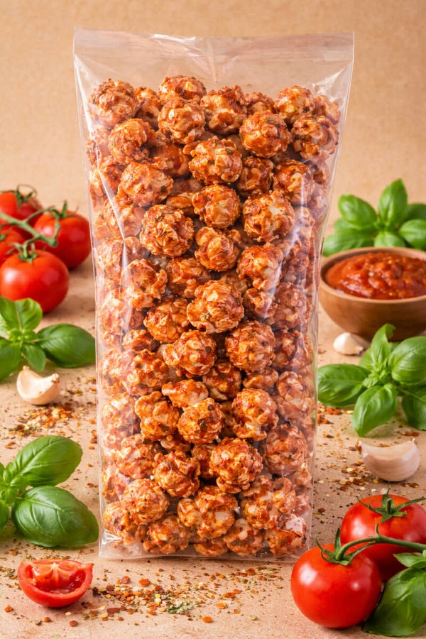 Popcorn saveur tomate-basilic