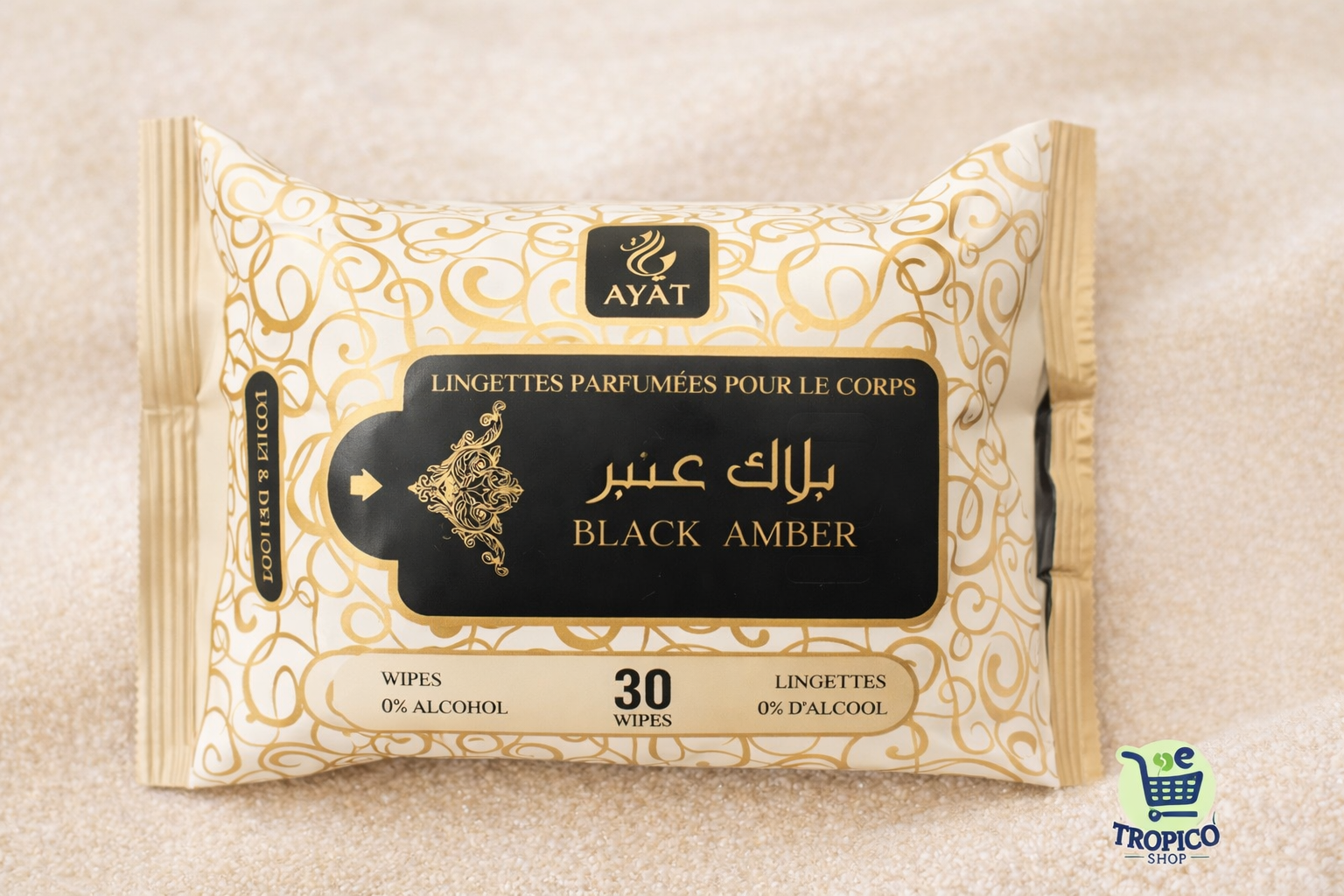 Lingettes parfumées Black Amber