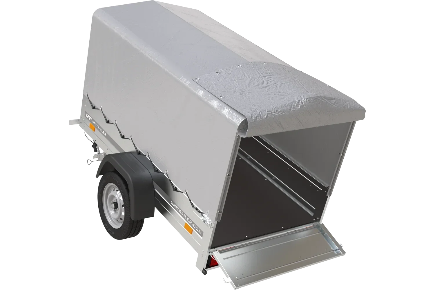 Remorque 750 kg 200 x 125 avec bâche dôme et arceau Garden Trailer 201 KIPP