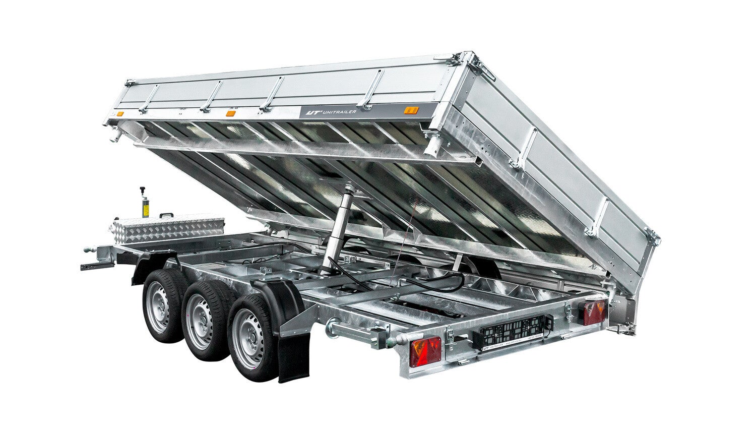 Remorque benne hydraulique 3 essieux 400×200