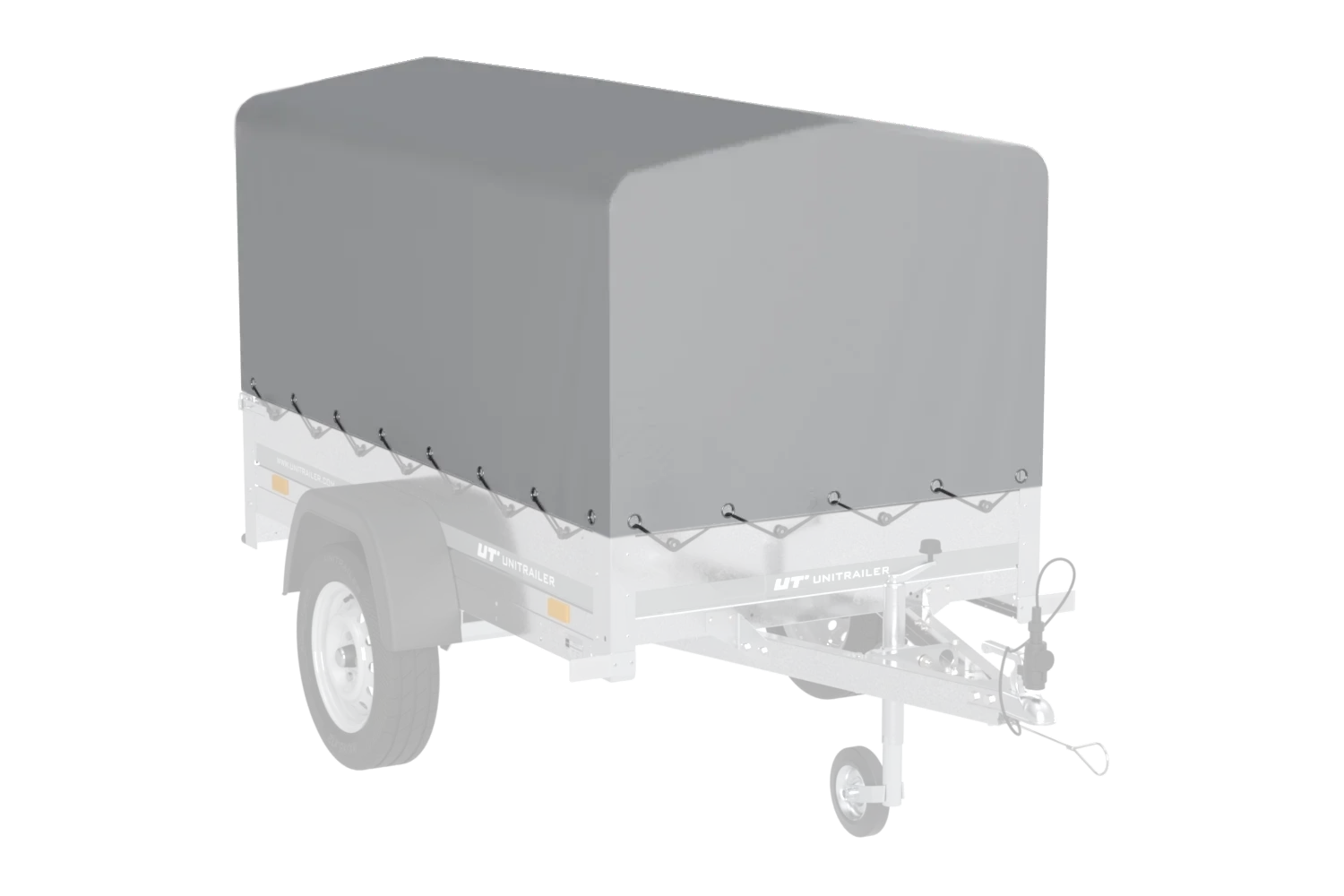 Remorque tôle Garden Trailer 200 KIPP 200×106 cm [avec rehausses grillagées, bâche haute et arceau]