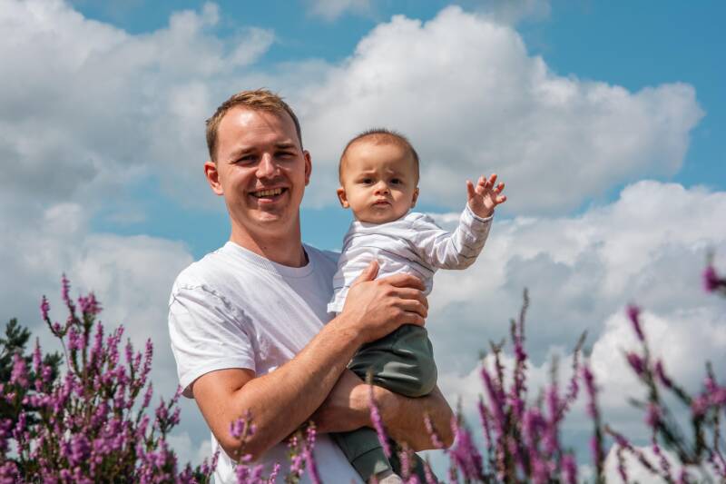Merijn met papa