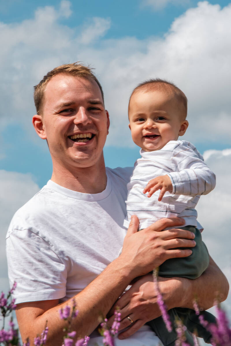 Merijn met papa