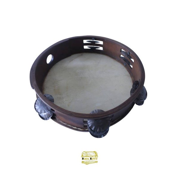 Antigua pandereta  Berciana hecha a mano