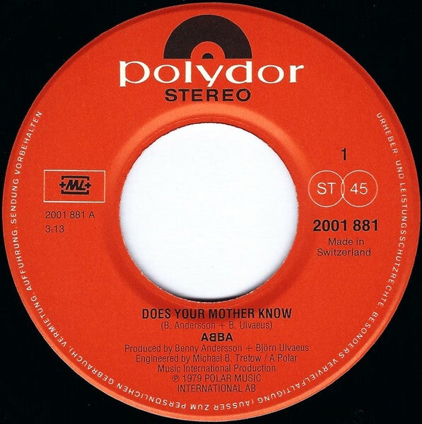 ABBA – Does Your Mother Know / Kisses Of Fire