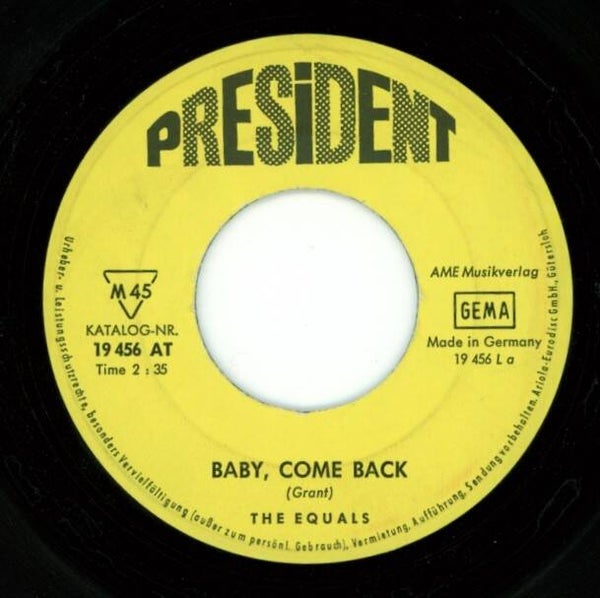 The Equals – Baby, Come Back / Hold Me Closer