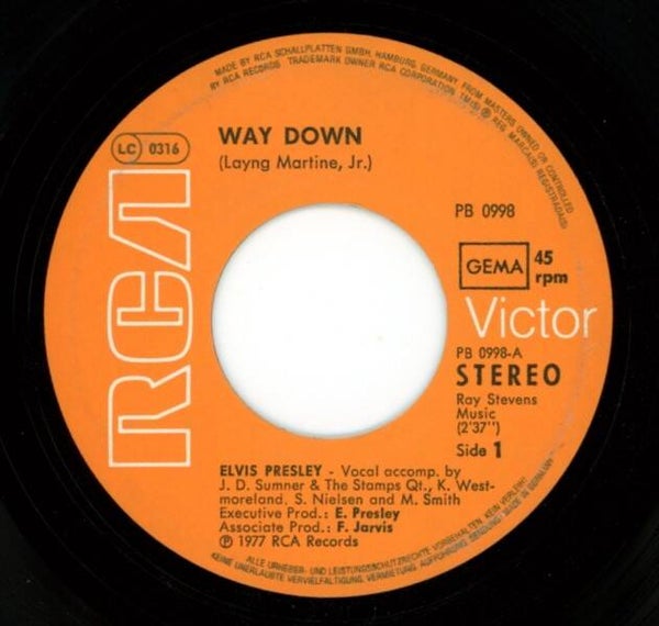 Elvis Presley ‎– Way Down