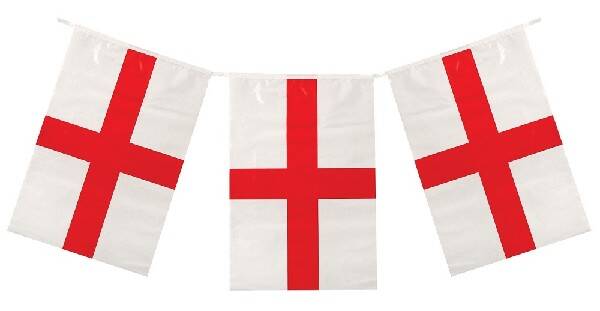 England St. George bunting Square flags