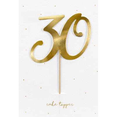 Gold age 30 cake topper