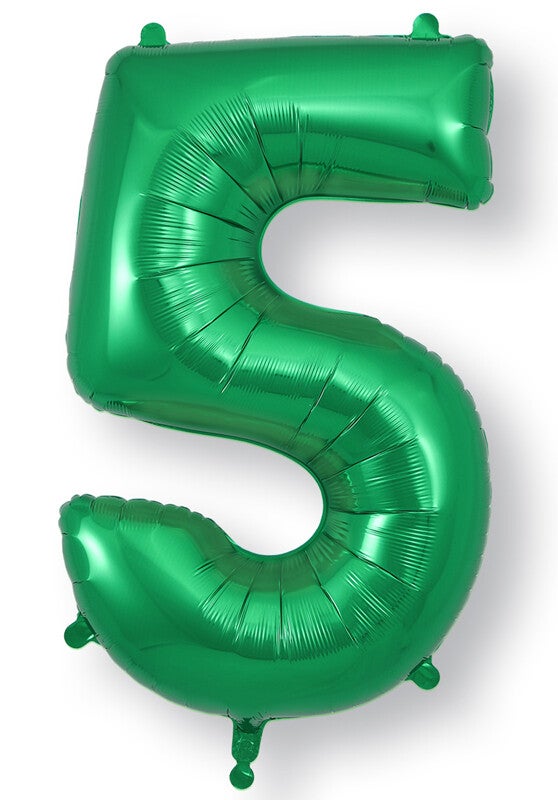 Green no.5 helium balloon