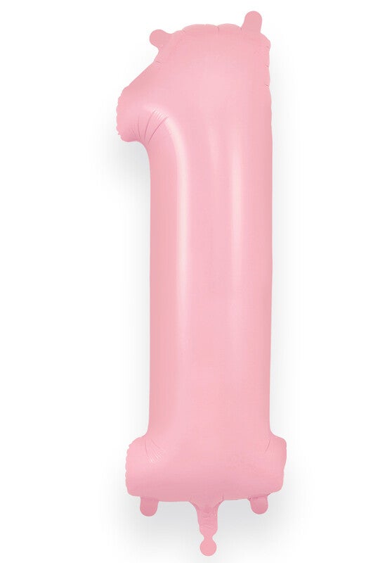 Baby pink no.1 helium balloon