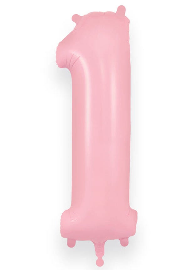 Baby pink no.1 helium balloon