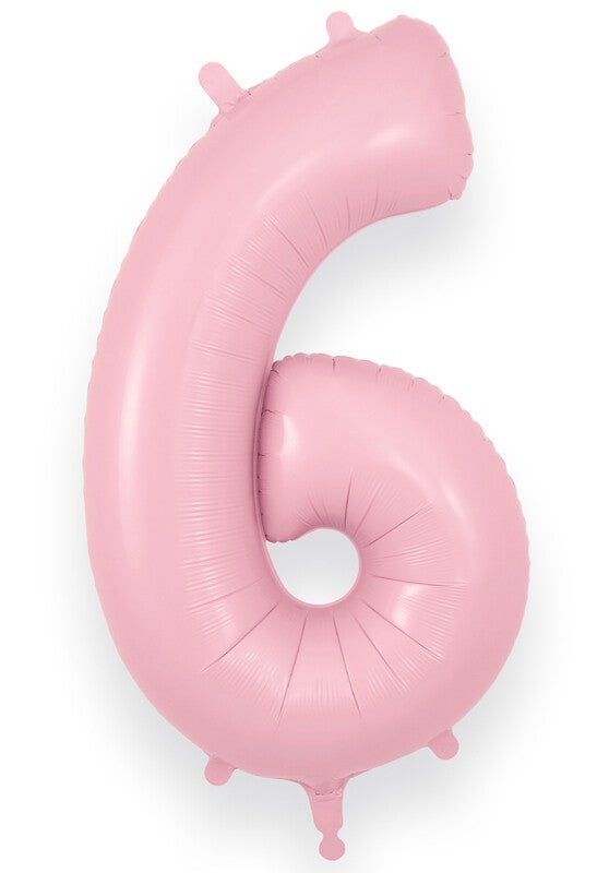 Baby pink no.6 helium balloon